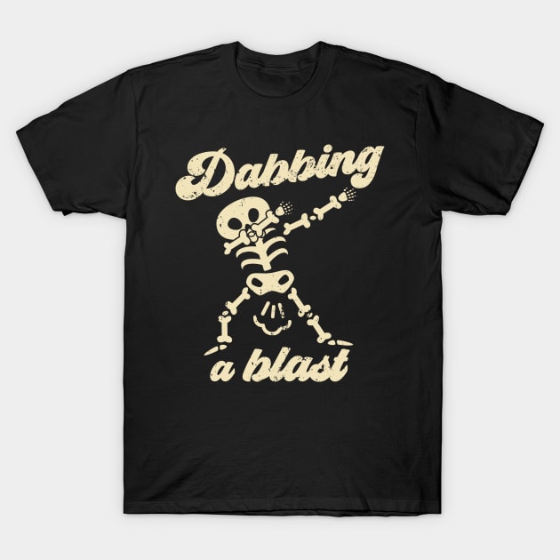 Dabbing a Blast - Funny Skeleton Fart Joke T-Shirt by Etopix